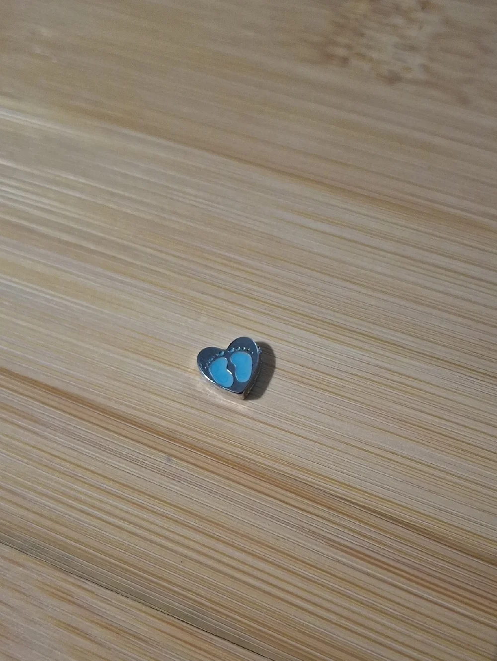 Heart-Shaped Blue Footprint 